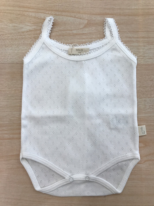 Body spallina stretta smerlata bianco