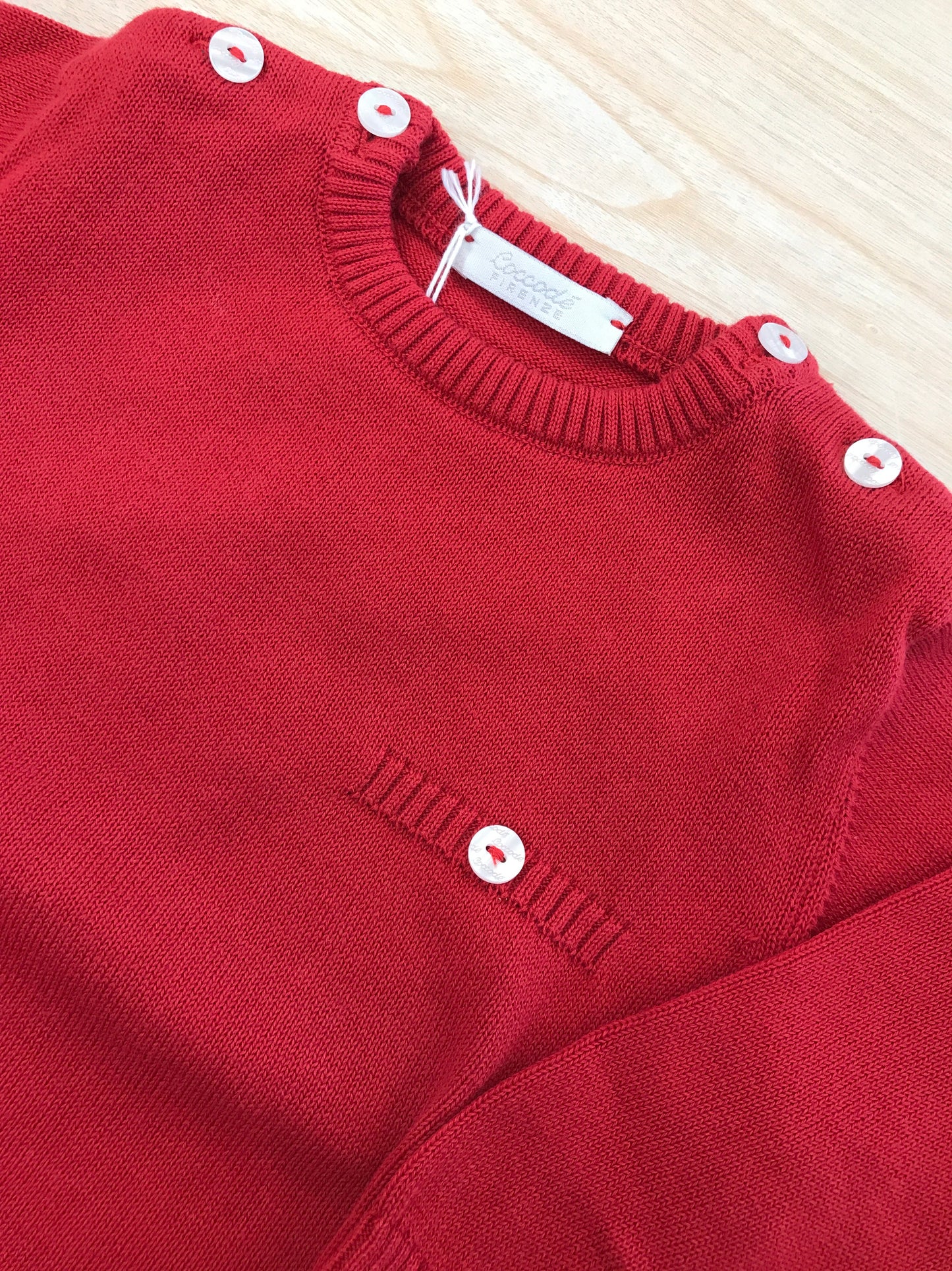 Maglione Coccodè in filo manica lunga con bottoni sulle spalle
