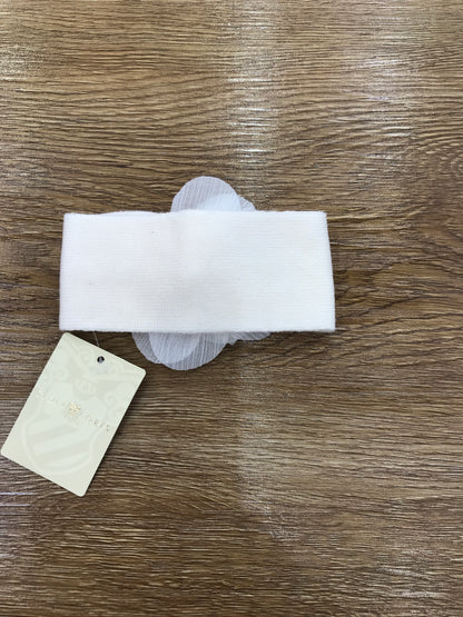 Fascia Story Loris in lana panna con fiore bianco