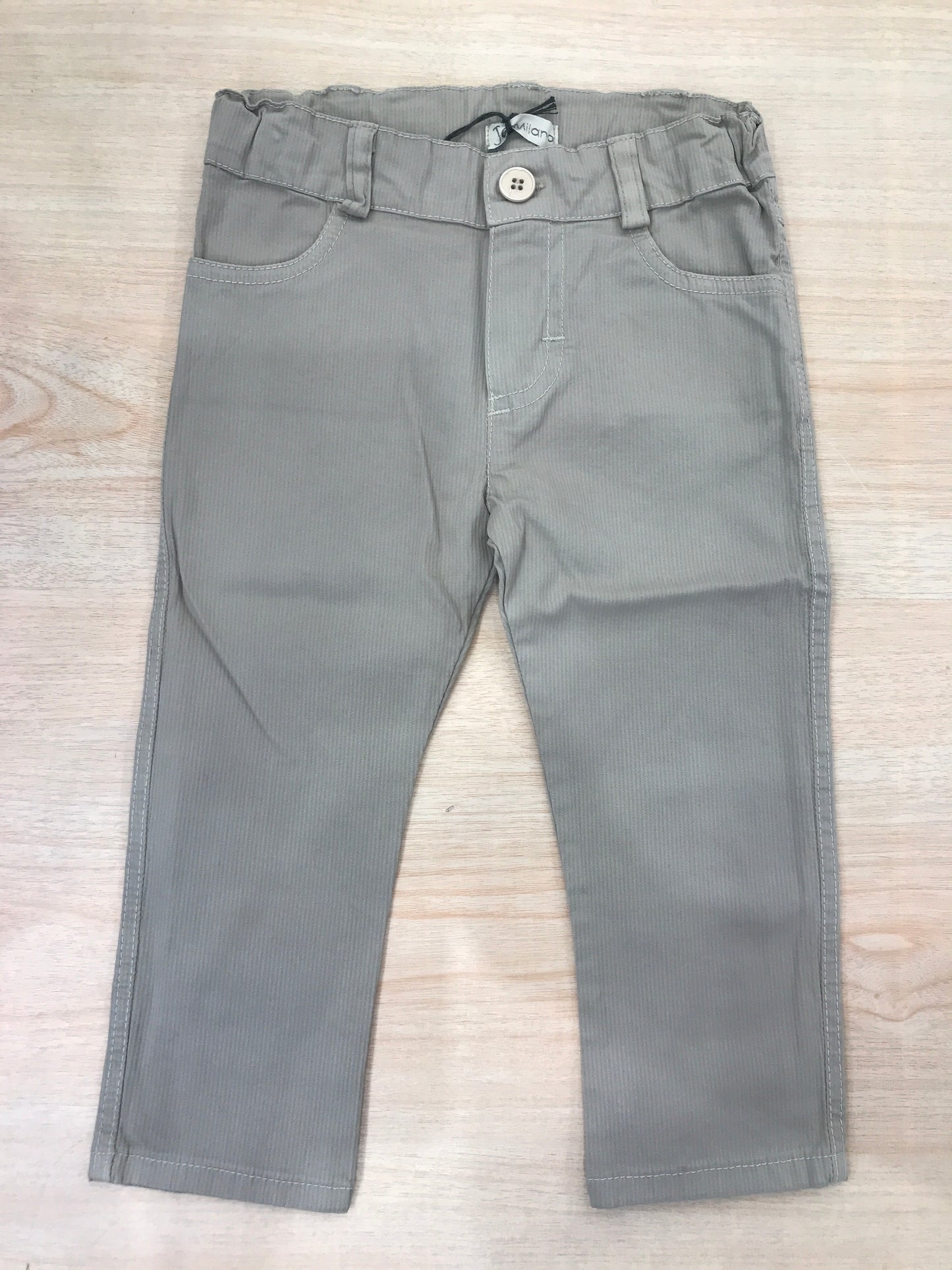 Pantalone Jo Milano beige chiaro con tasche e bottoncino