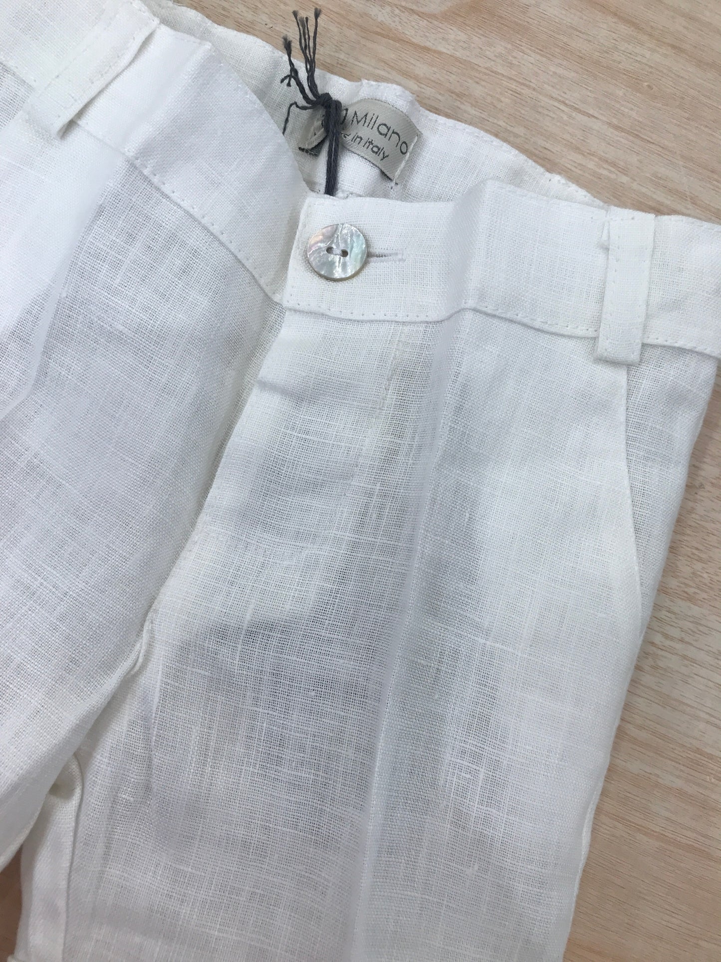 Pantalone Jo Milano in lino corto con tasche