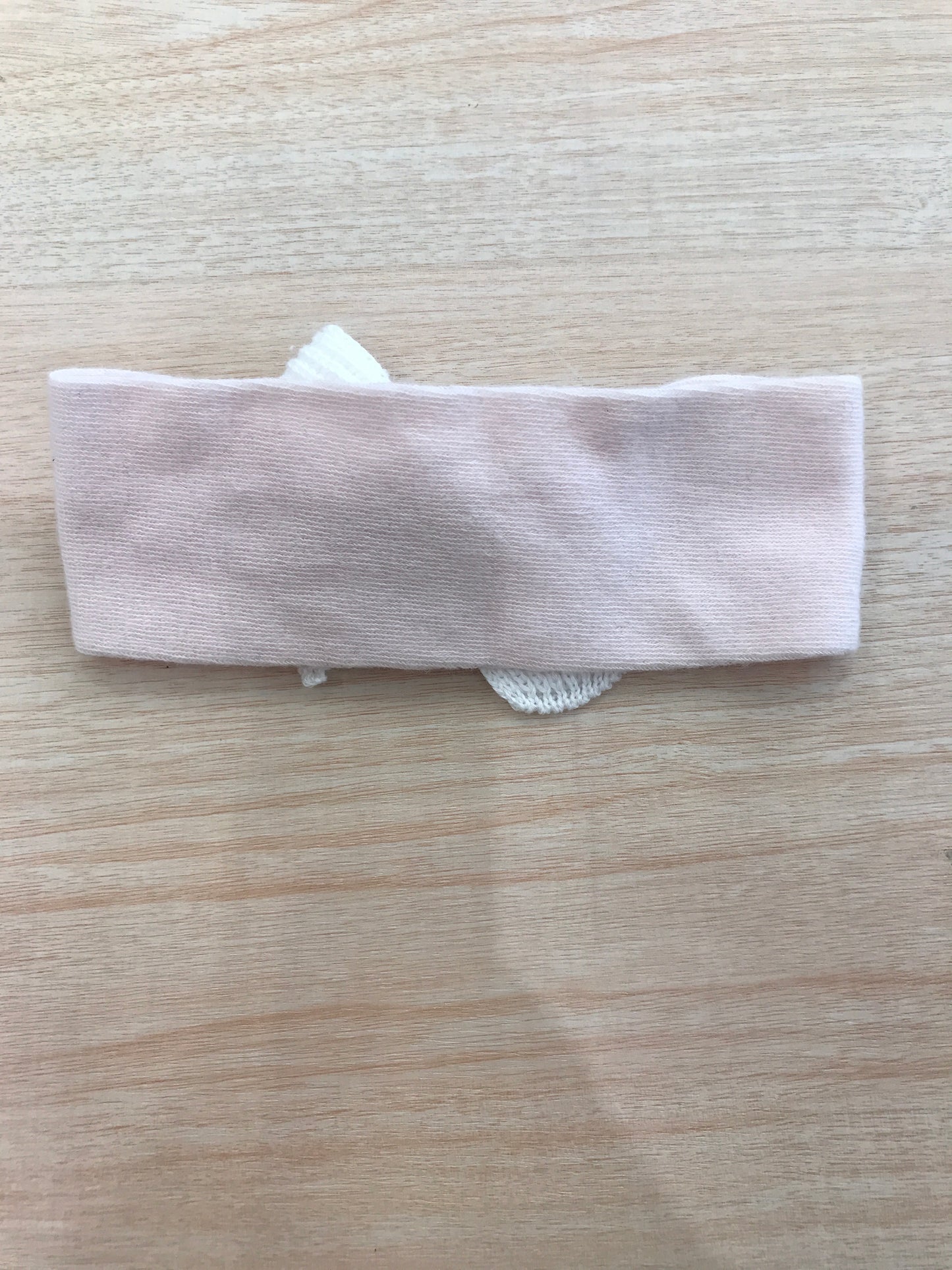 Fascia Baby Lord in filo di cotone con fiocco a costine in bianco