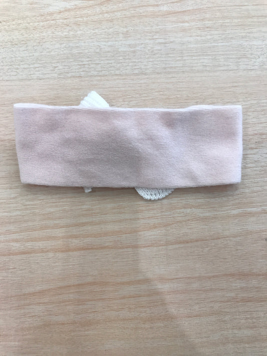 Fascia Baby Lord in filo di cotone con fiocco a costine in bianco