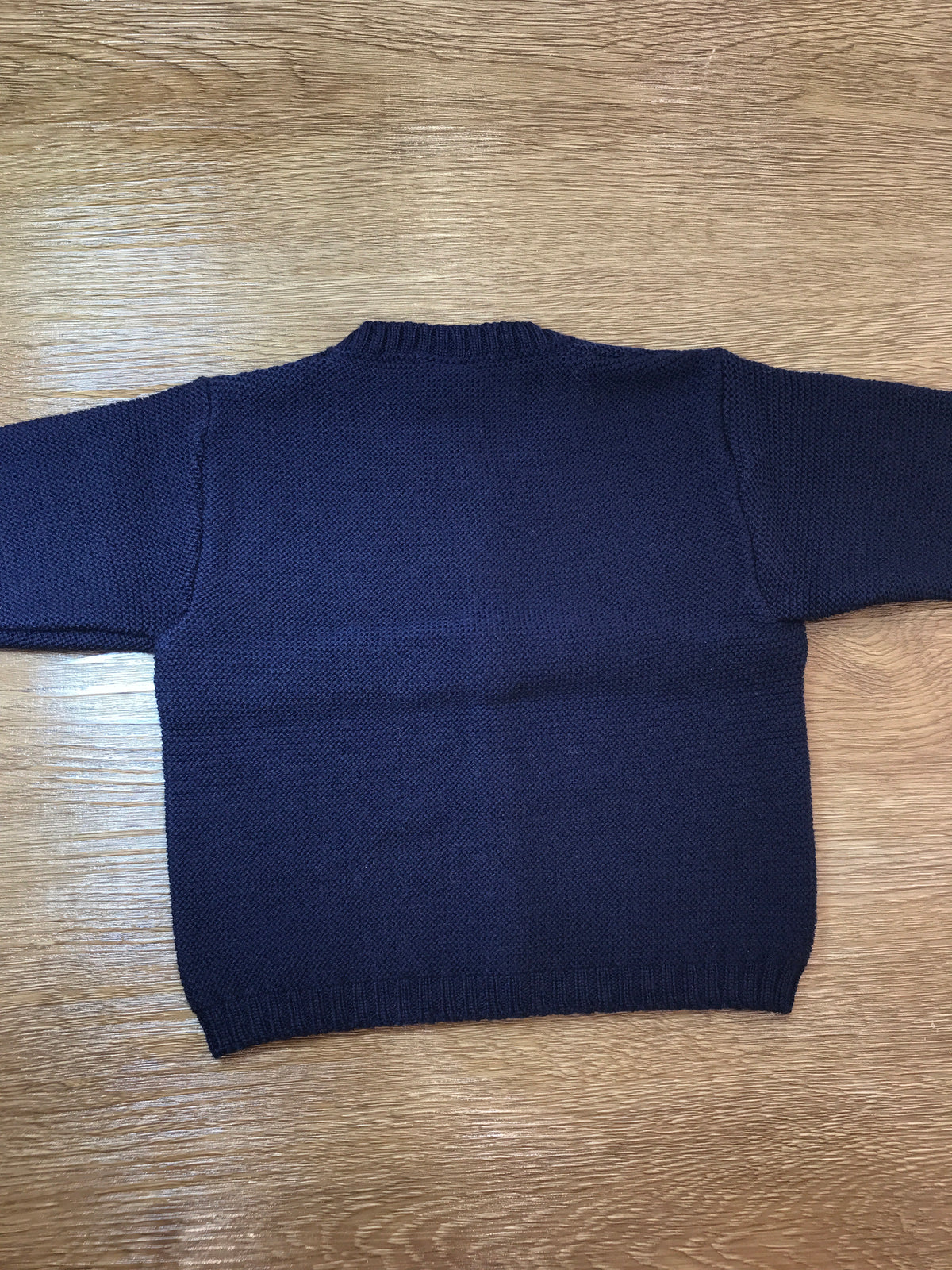 Cardigan Paz Rodriguez in lana blu scuro con piccoli bottoncini bianchi sul davanti