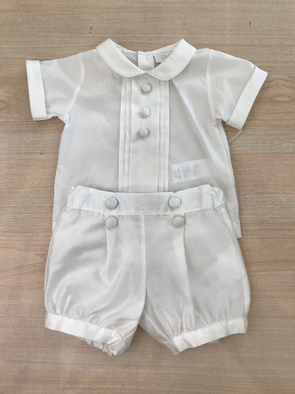 Completo Pure due pezzi camicia mezza manica con bottoncini sul davanti con pantalone corto