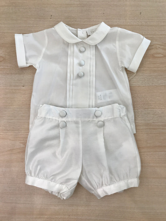Completo Pure due pezzi camicia mezza manica con bottoncini sul davanti con pantalone corto