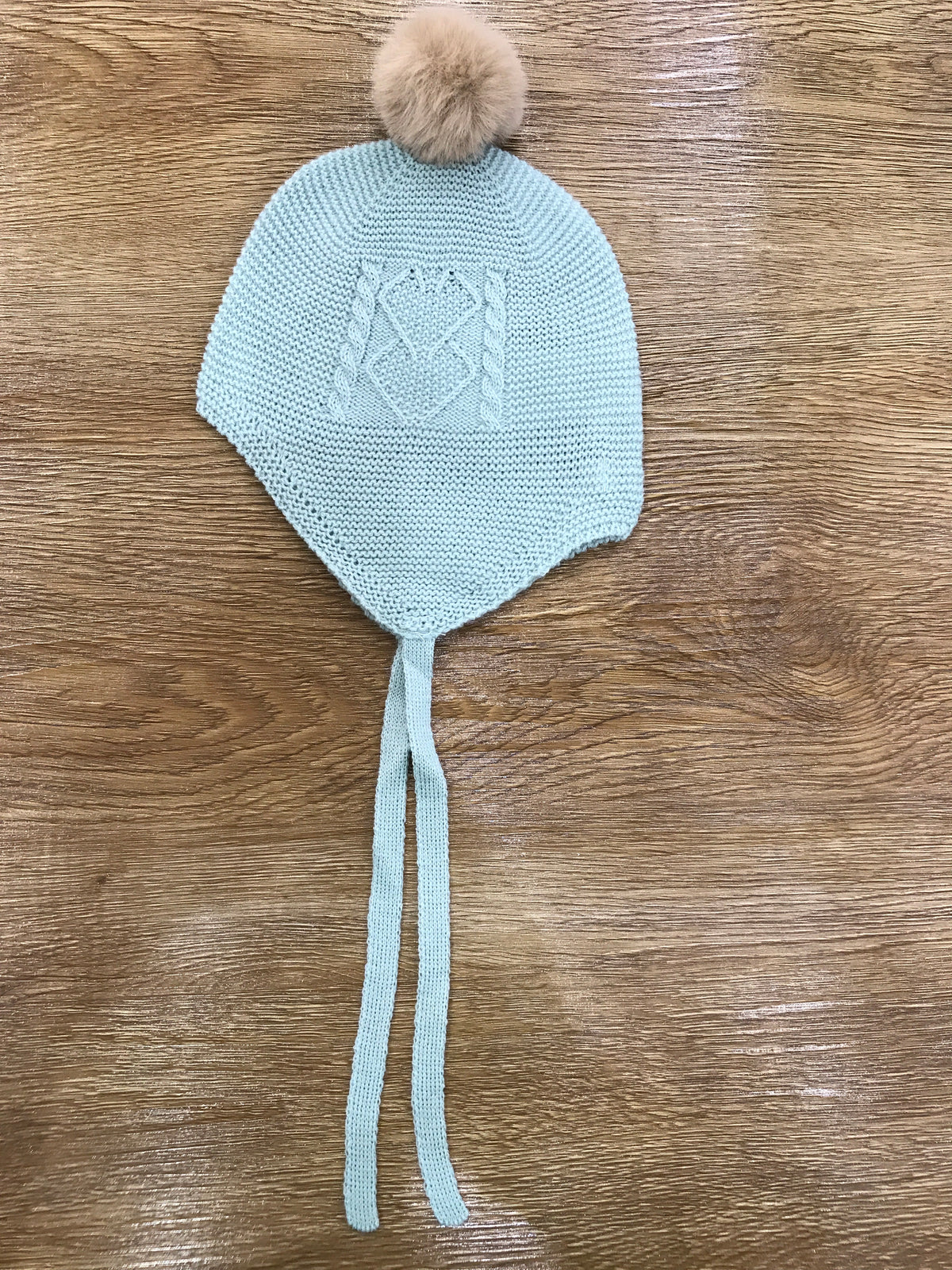 Cappello PCS con lacci per fiocchetto e pon pon