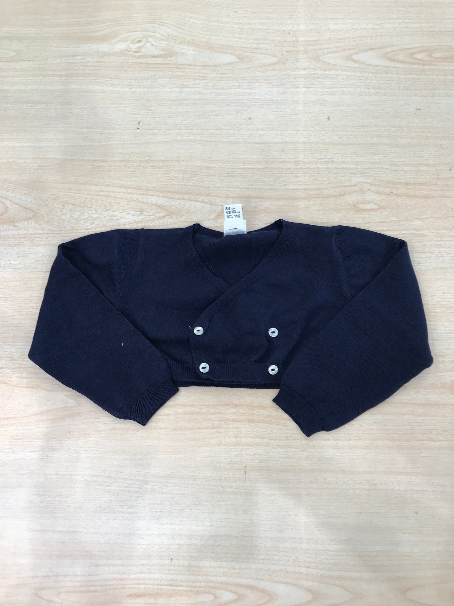Cardigan Coccodè in filo blu scuro ad incrocio