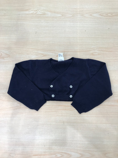Cardigan Coccodè in filo blu scuro ad incrocio
