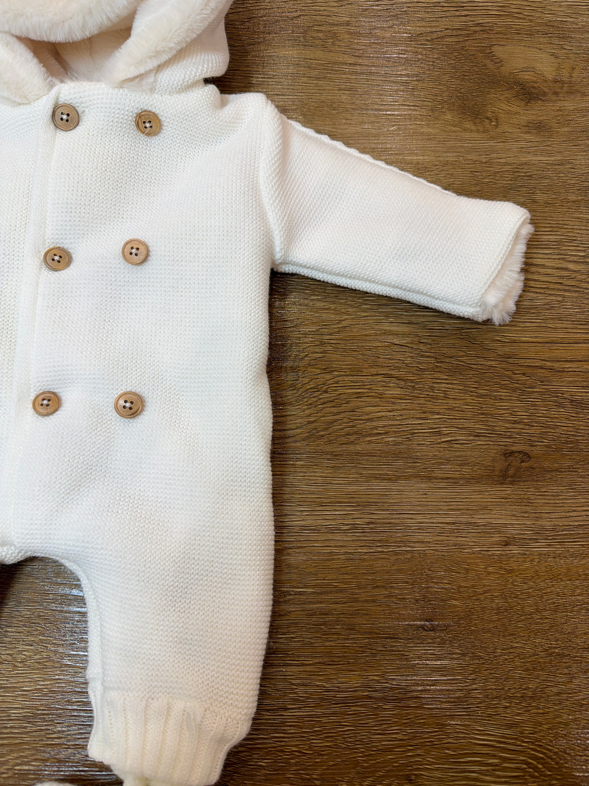 Eskimo PCS intero con cappuccio con pelliccia interna piccoli bottoncini e piedini