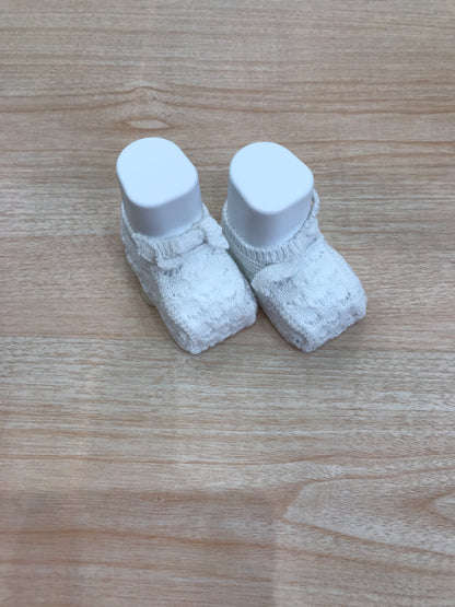 Babbucce PCS in filo bianco lavorate traforate