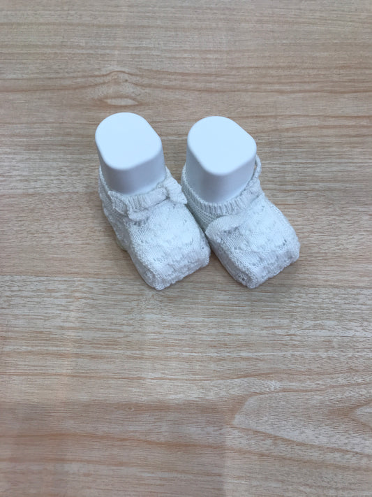 Babbucce PCS in filo bianco lavorate traforate
