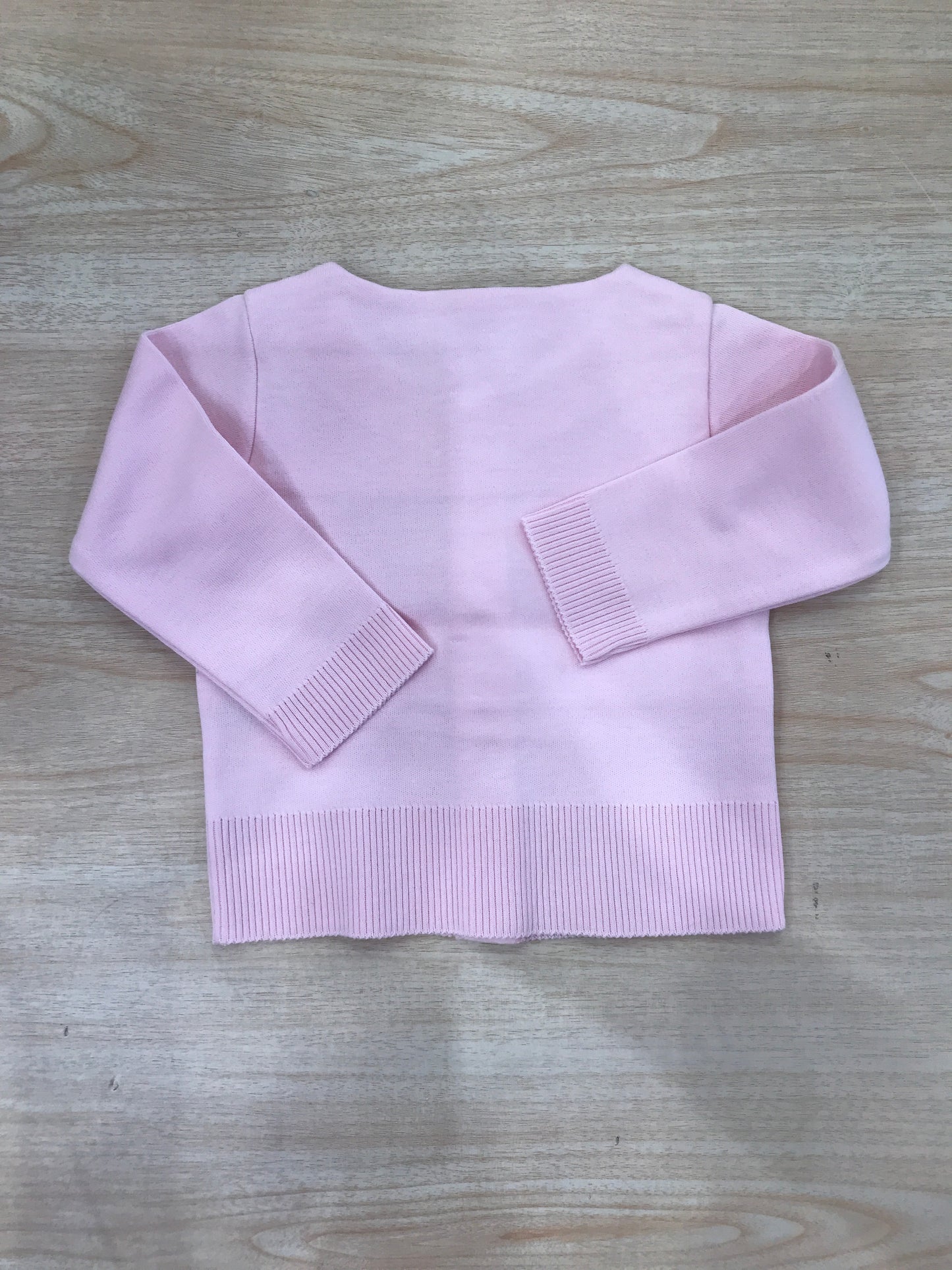Cardigan Laranjinha in cotone manica lunga rosa con piccoli bottoncini