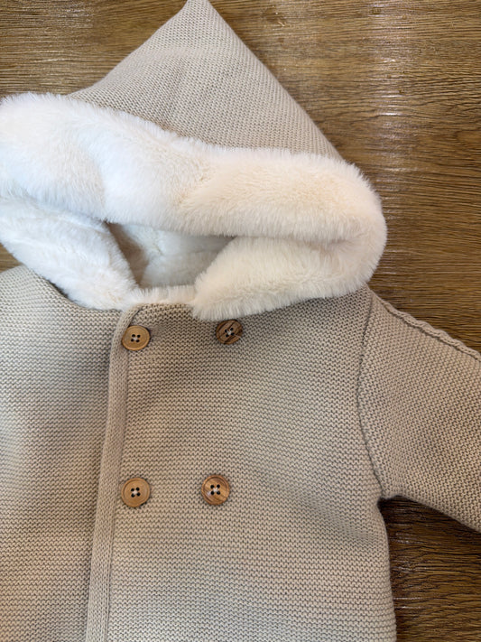 Eskimo PCS intero con cappuccio con pelliccia interna piccoli bottoncini e piedini