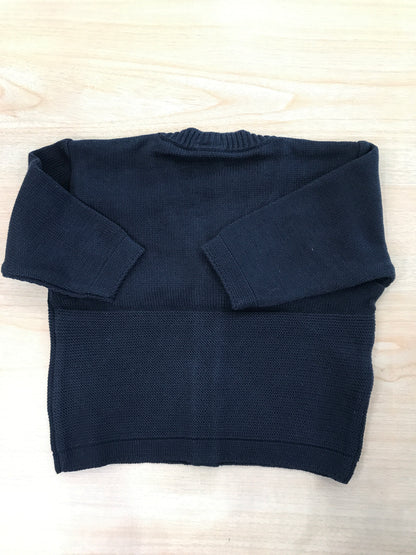 Cardigan Petit Bateau in filo di cotone con collo a v e ricamo di conchiglie sul davanti