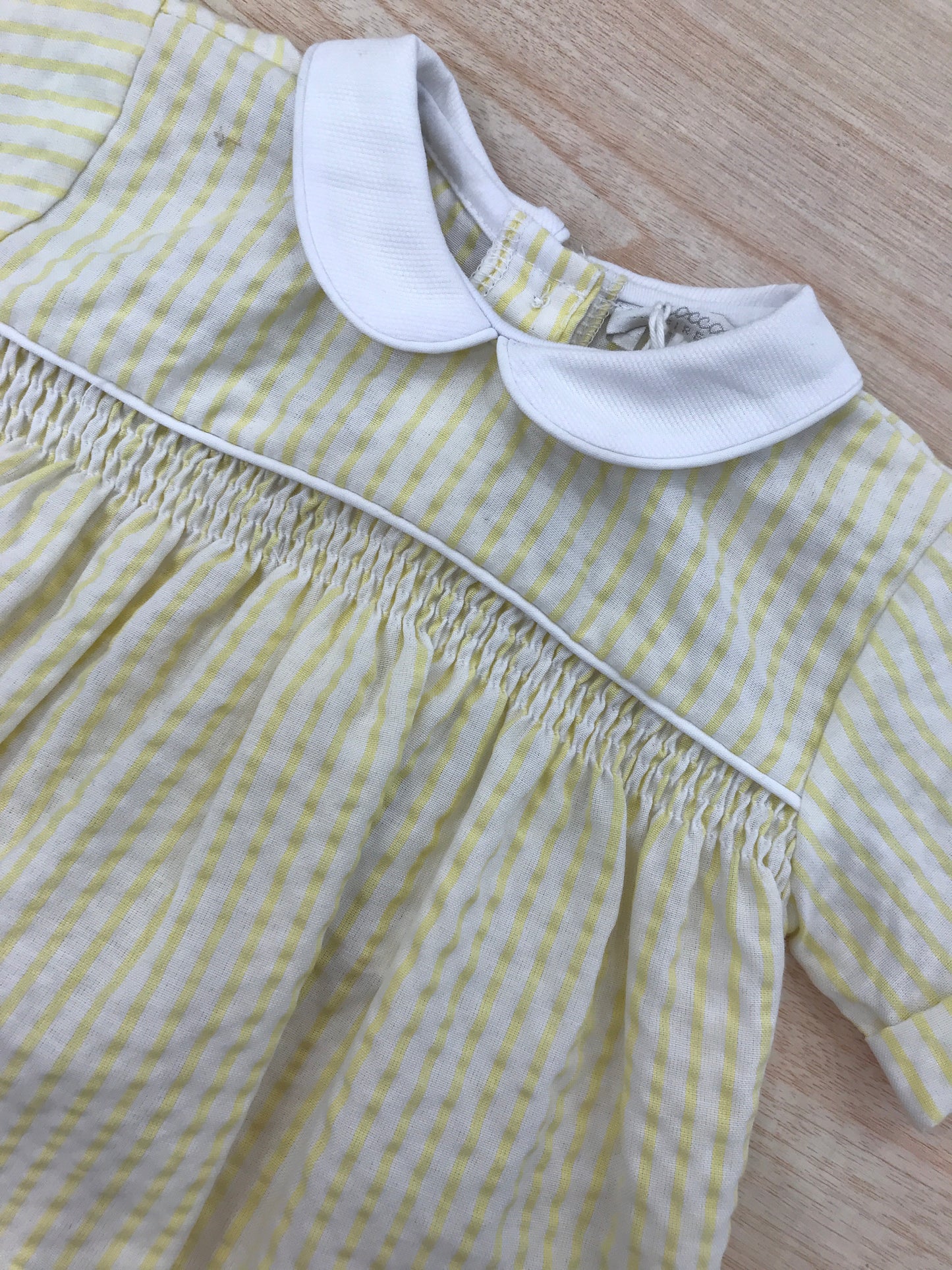 Pagliaccetto Coccodè in cotone giallo e bianco a righe