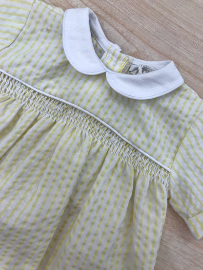 Pagliaccetto Coccodè in cotone giallo e bianco a righe