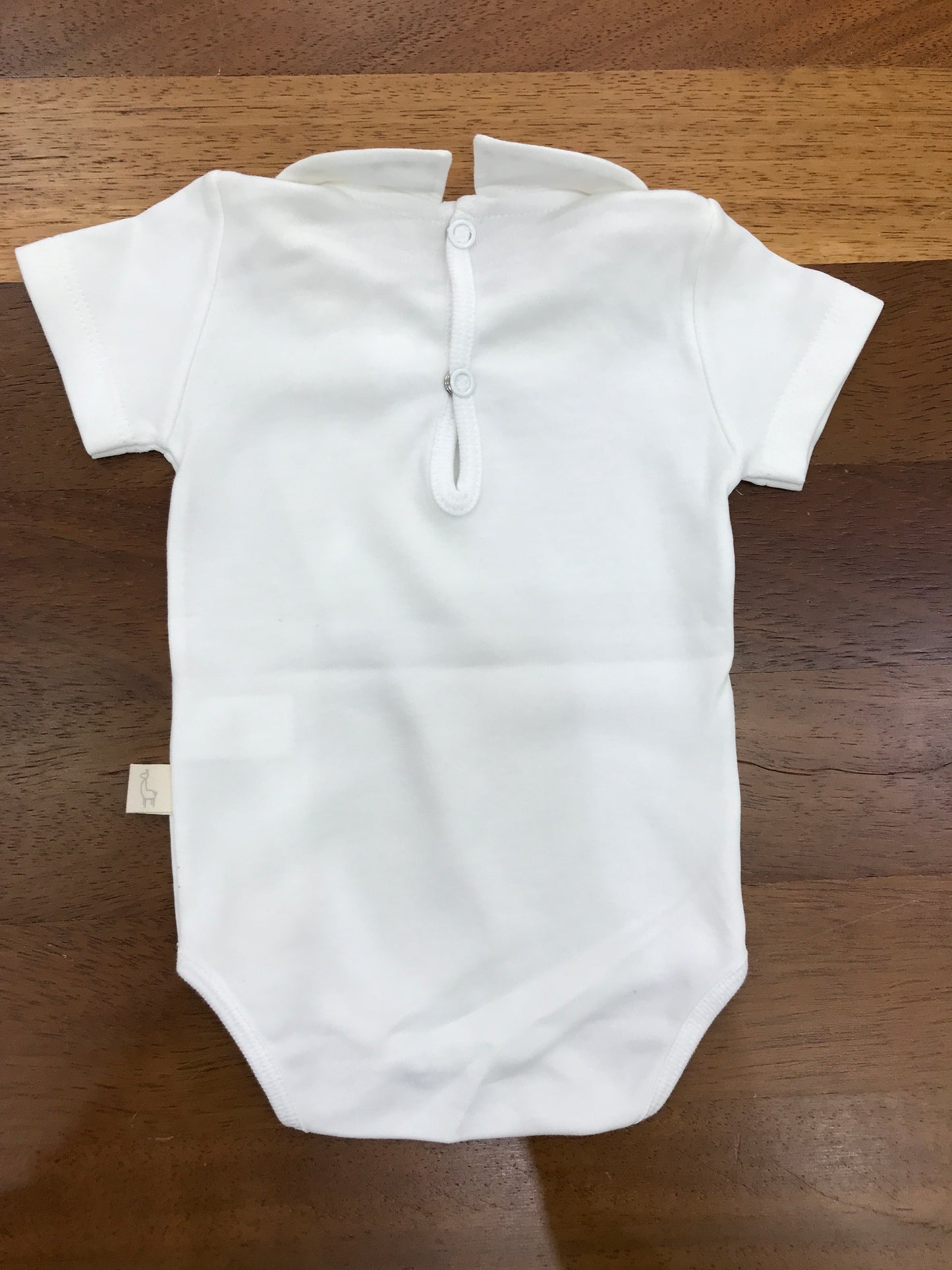 Body Baby Gi in cotone mezza manica con collo rotondo con pois blu