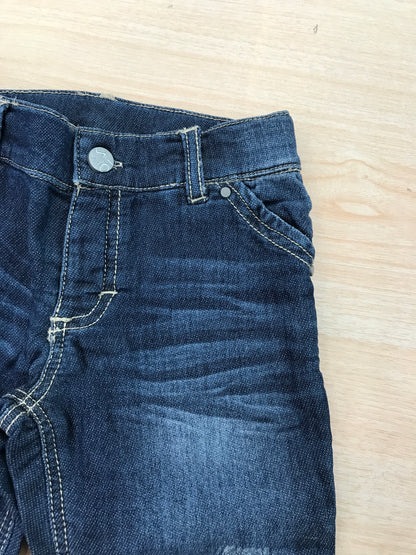 Pantalone Maperò in jeans blu scuro con tasche sul davanti e sul retro