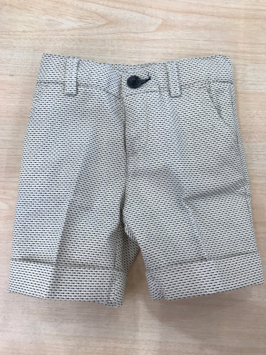 Pantalone John Twig corto beige con rifiniture blu con tasche
