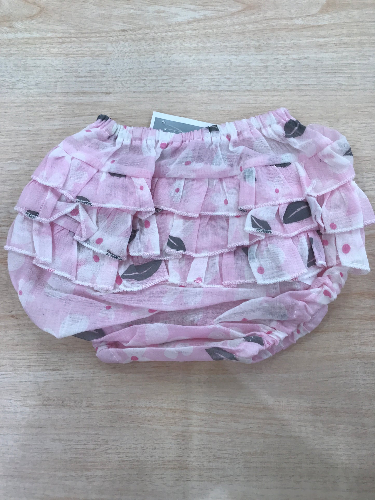 Costume Al Agua Patos in cotone con rusche fiorellini bianchi