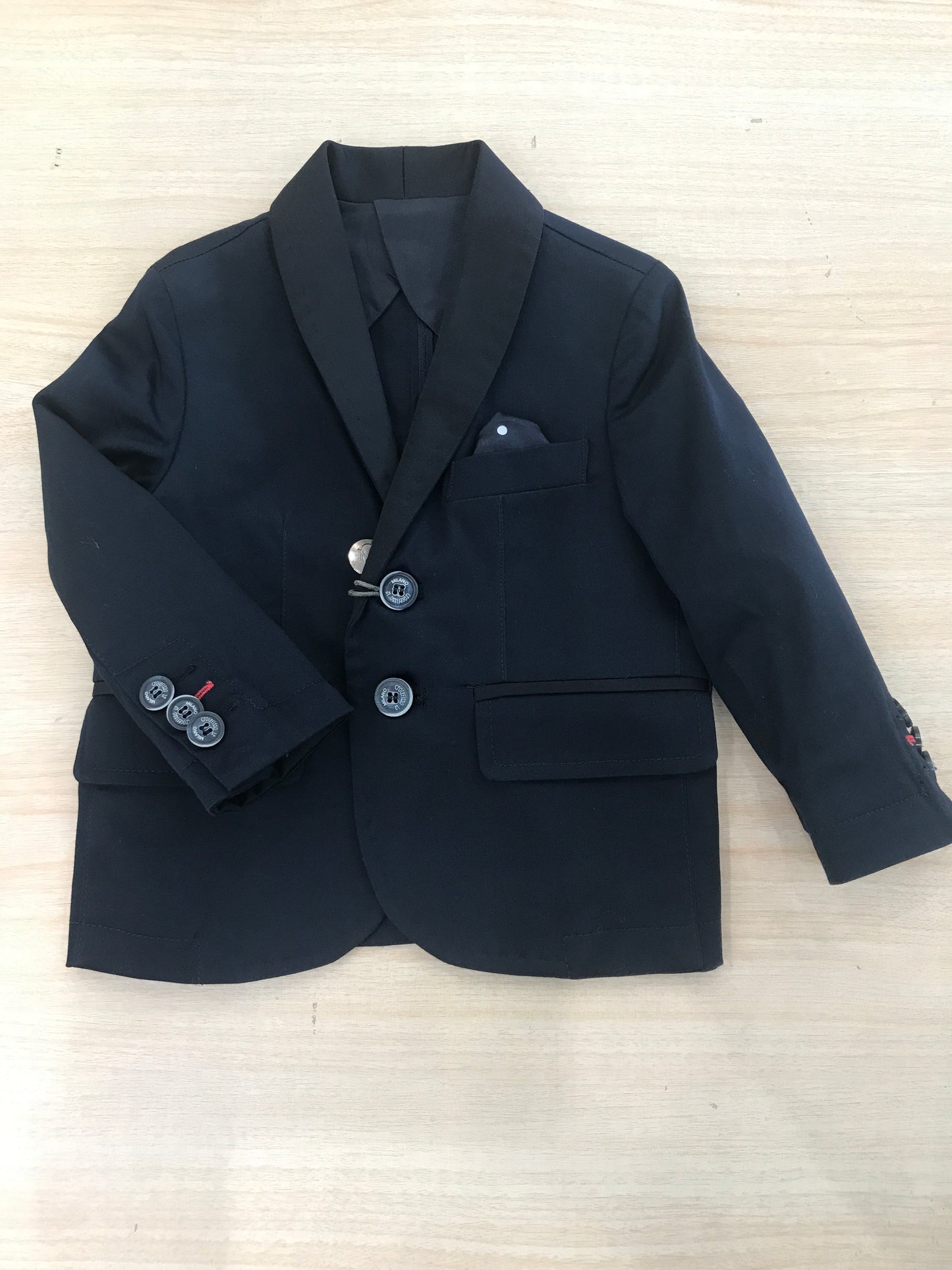 Giacca Crocefisso manica lunga blu scuro con bottoncini e tasche