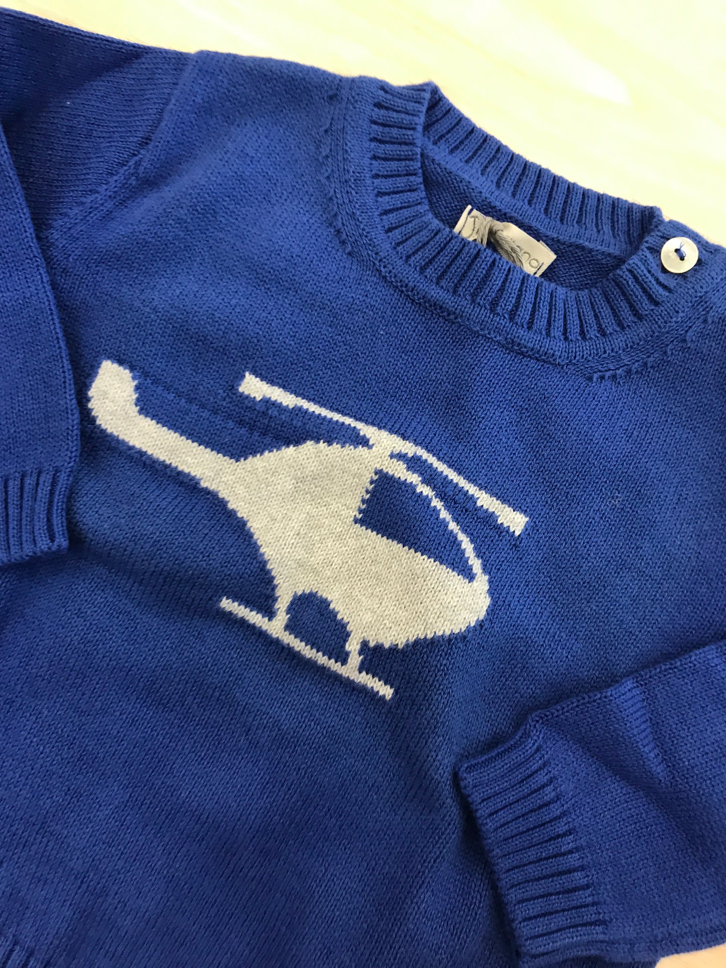 Maglione Jo Milano in filo manica lunga con elicottero sul davanti
