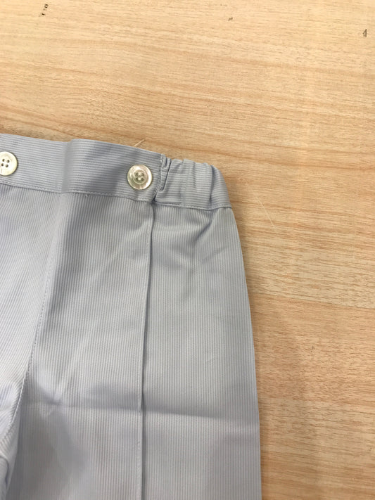 Pantalone Bebè di Almy in cotone celeste con elastico e bottoncini