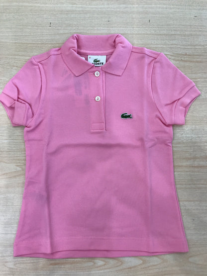 Polo Lacoste in cotone mezza manica con bottoncini e logo ricamato lateralmente unisex