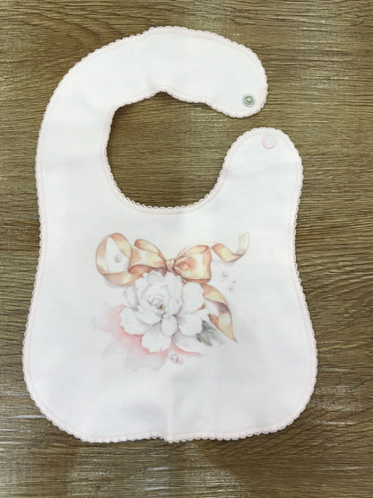 Coordinato Sofija in caldo cotone rosa con piccoli orsetti e fiocchetti