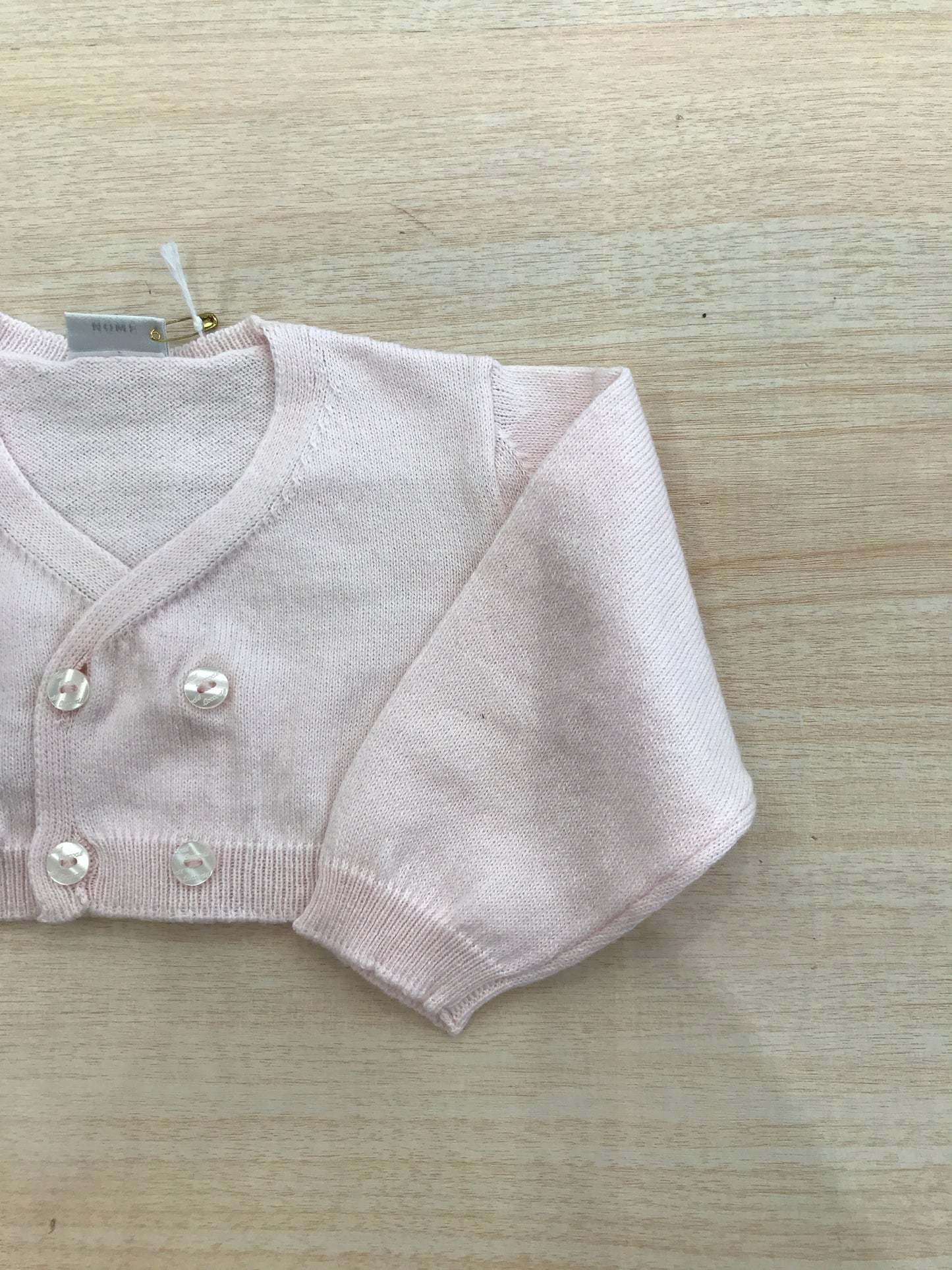 Cardigan Coccodè in filo rosa doppio petto con bottoncini