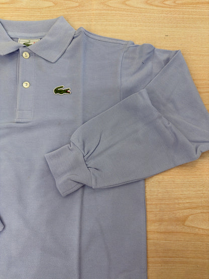 Polo Lacoste in cotone manica lunga con bottoncini e logo ricamato lateralmente unisex