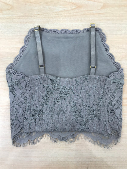 Canotta Angel's face con bretelle in cotone con pizzo