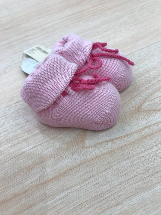 Babbucce Le Dodò in filo rosa con fiocco fucsia