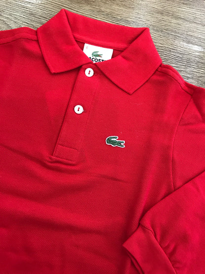 Polo Lacoste manica lunga con polsini e bottoncini