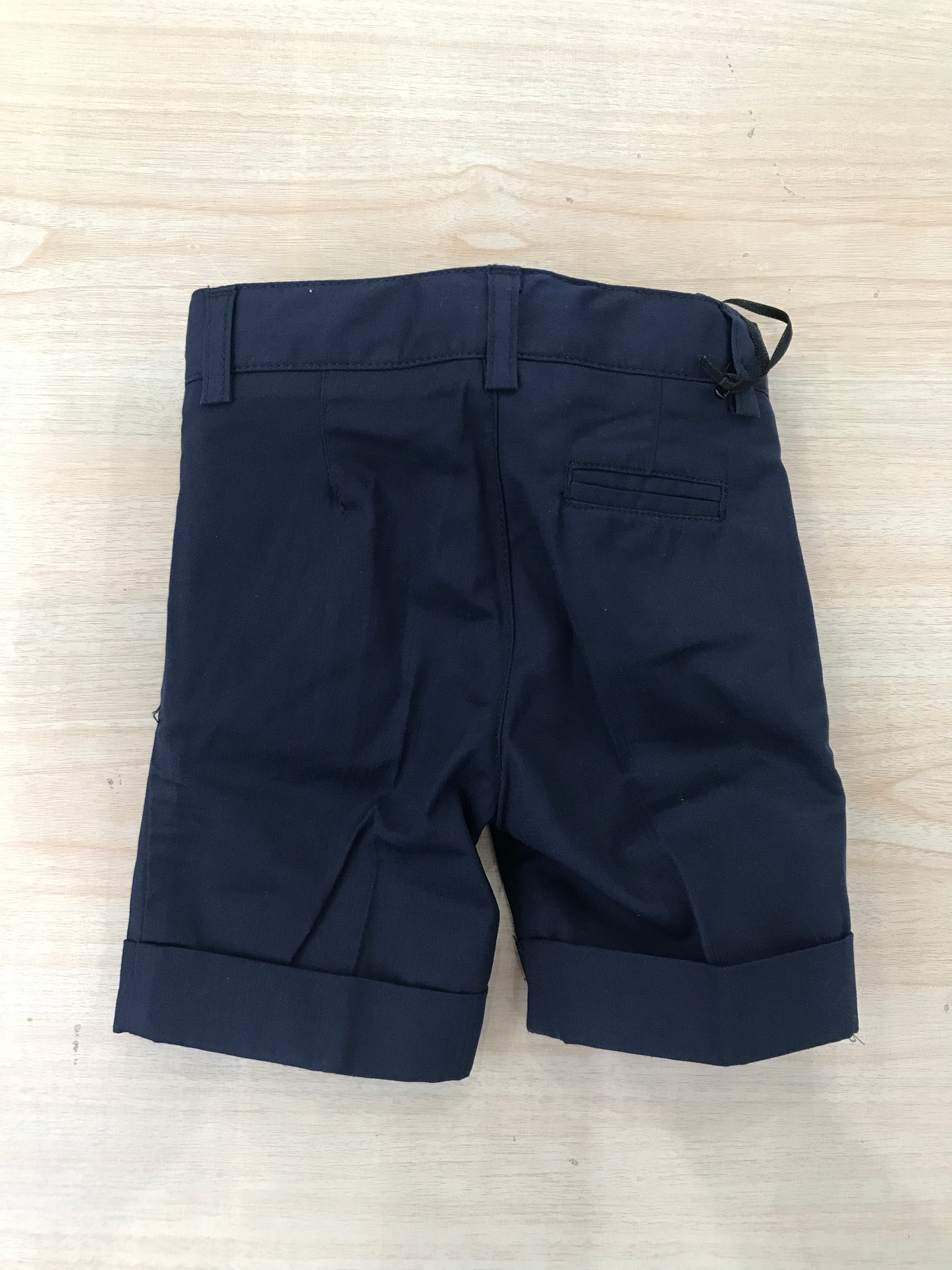 Pantalone John Twig in cotone blu scuro con risvolto e tasche