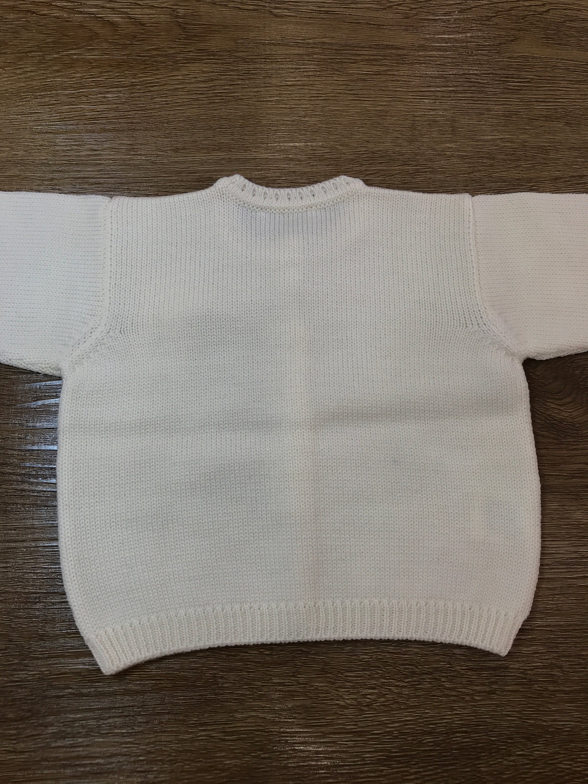 Cardigan Biebi in lana panna basico con piccoli bottoncini