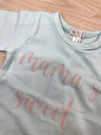 Body Nanan in cotone mezza manica con scritta sul davanti
