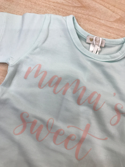 Body Nanan in cotone mezza manica con scritta sul davanti