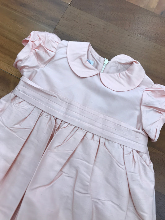 Abitino Bebè di Almy in saten mezza manica con fascia centrale