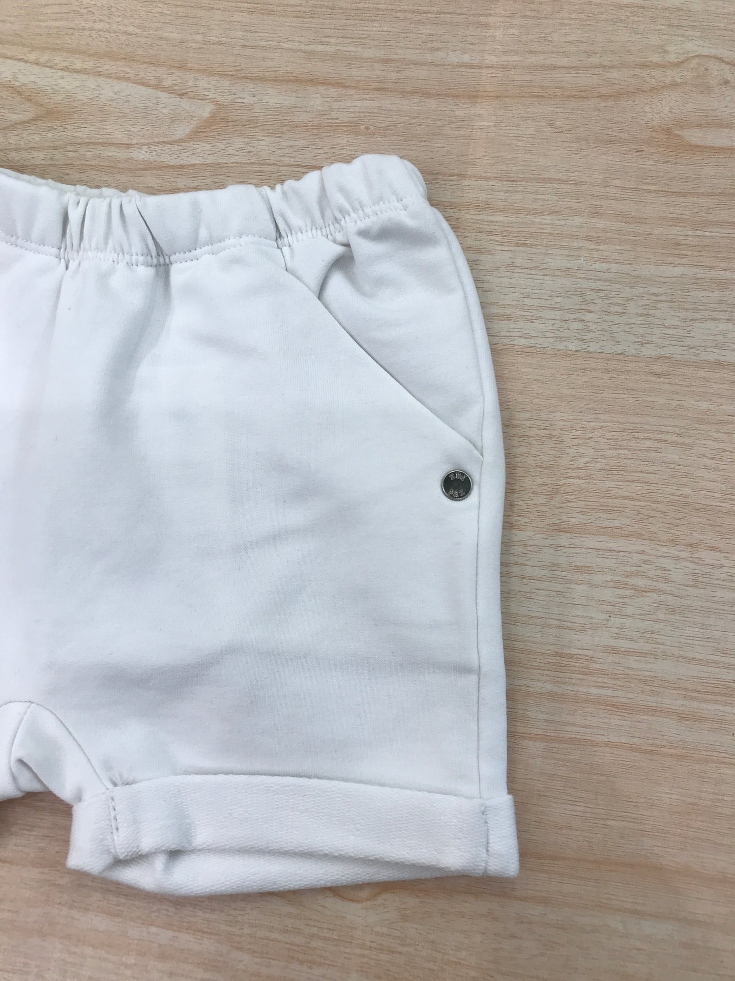 Pantalone Paz Rodriguez in cotone corto bianco con elastico