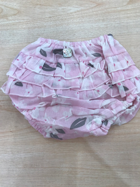 Costume Al Agua Patos in cotone con rusche fiorellini bianchi