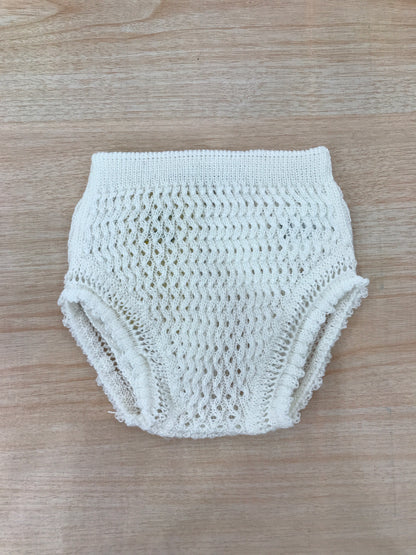 Culotte PCS in filo bucherellata e smerlata dal tono panna