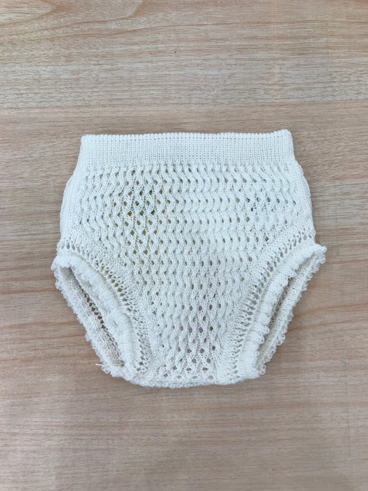 Culotte PCS in filo bucherellata e smerlata dal tono panna