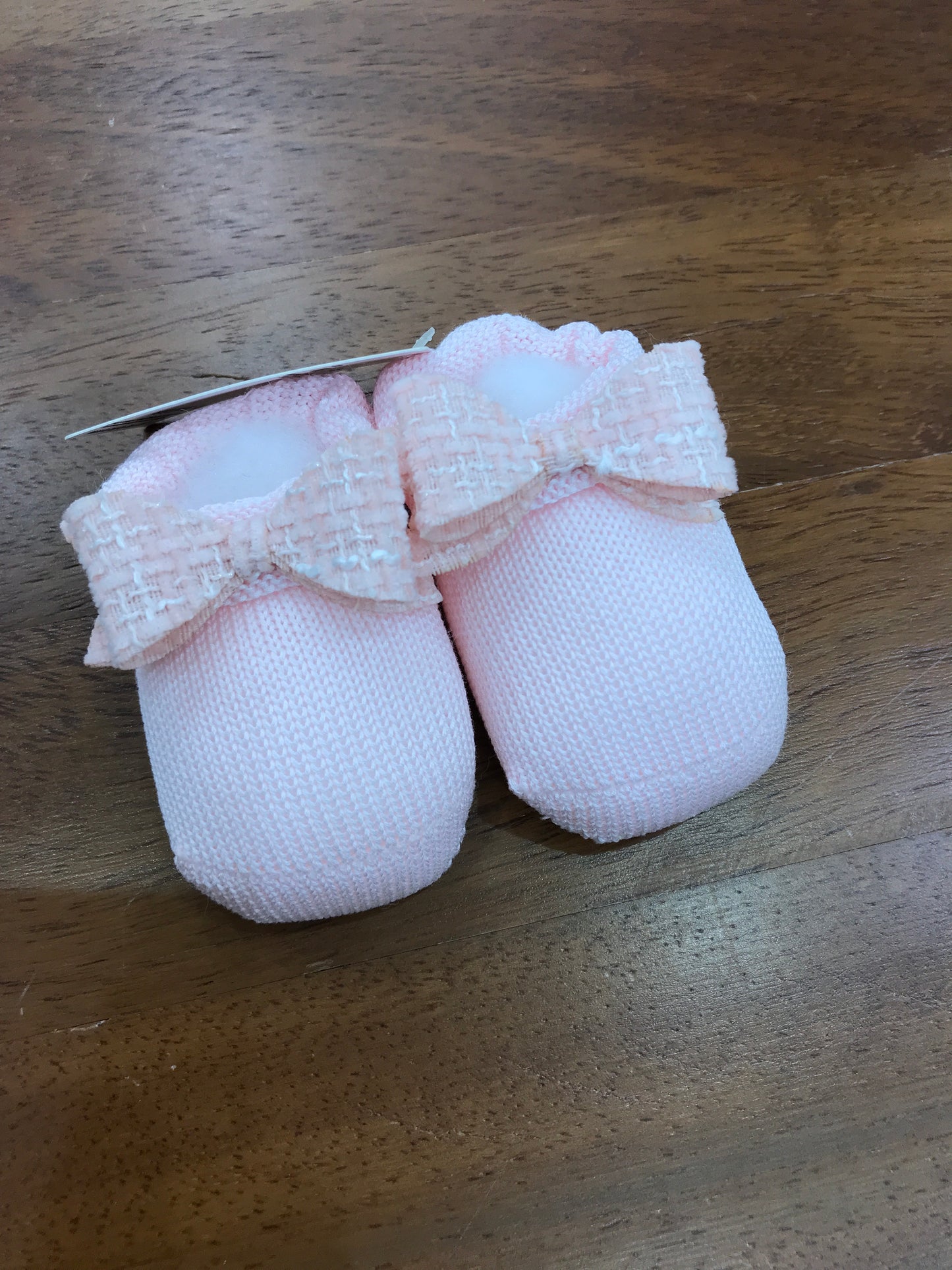 Babbucce Story Loris in filo rosa con fiocco applicato sul davanti
