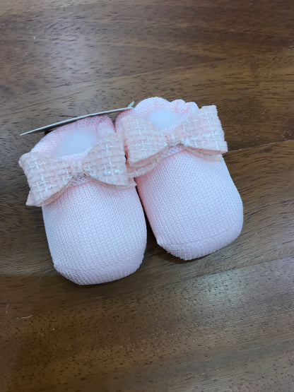 Babbucce Story Loris in filo rosa con fiocco applicato sul davanti