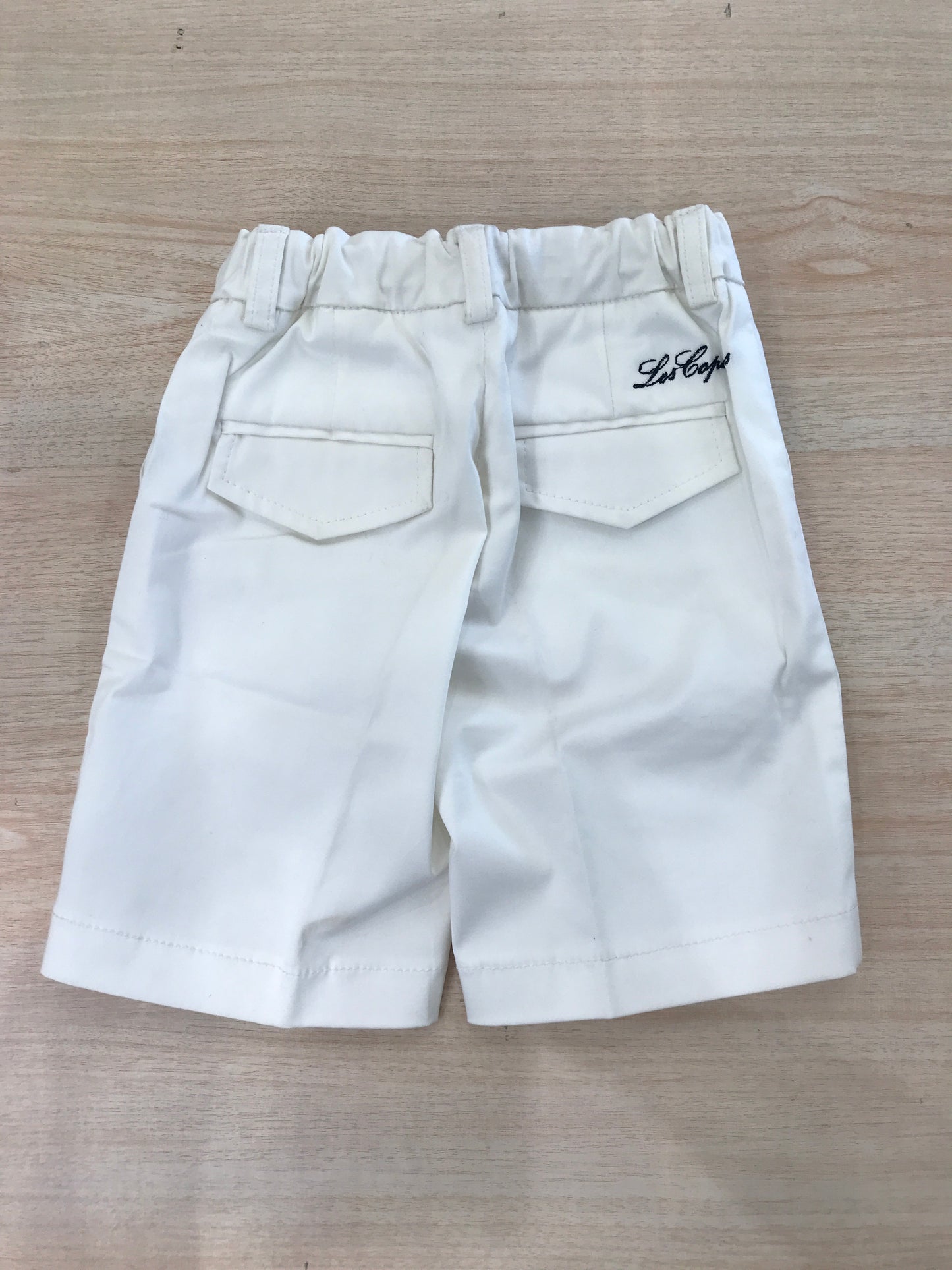 Pantalone Les Copains in cotone bianco corto con tasche sul davanti e sul retro