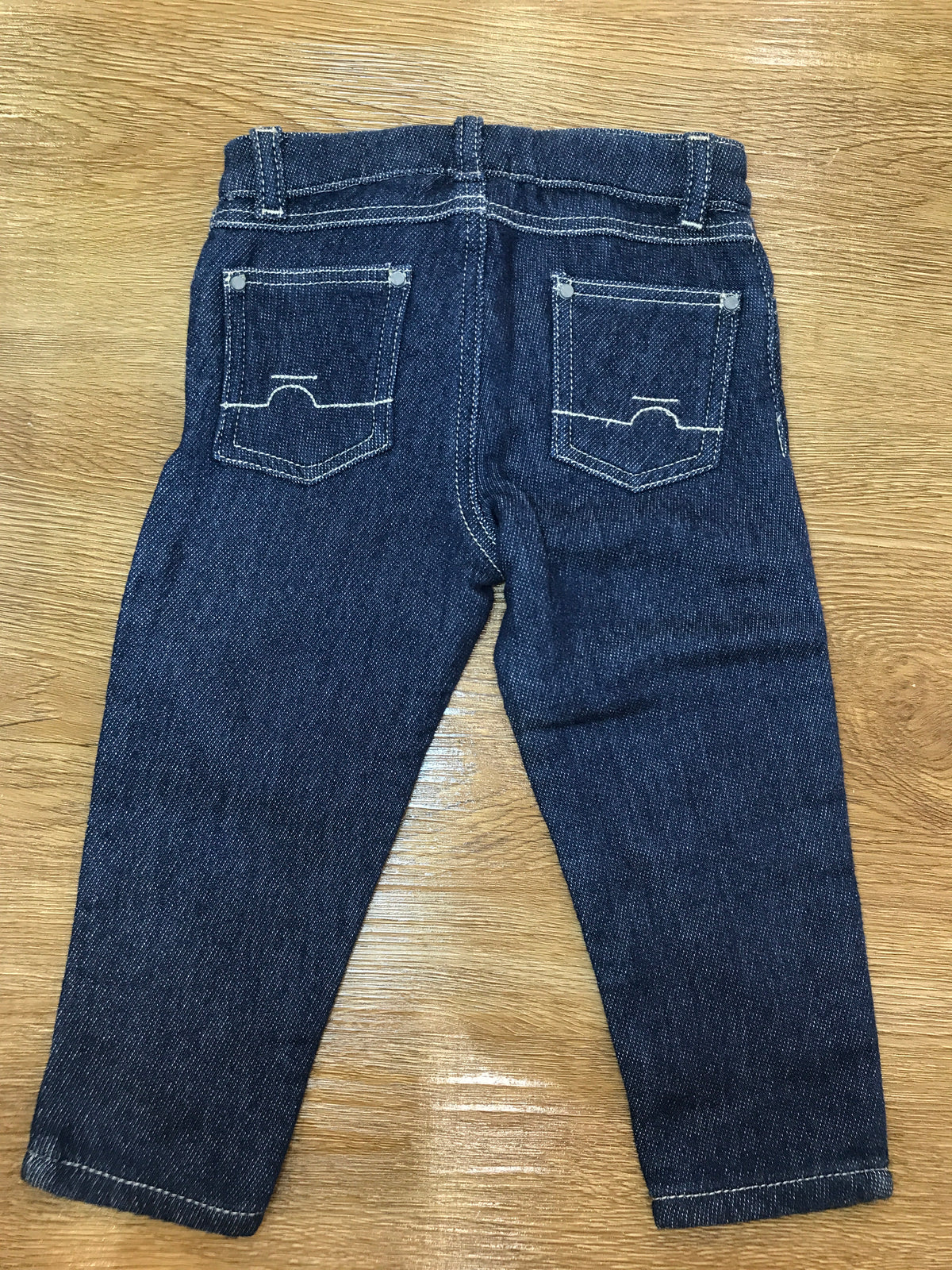 Pantalone Maperò in jeans blu scuro cpn taschine sul davanti e sul retro