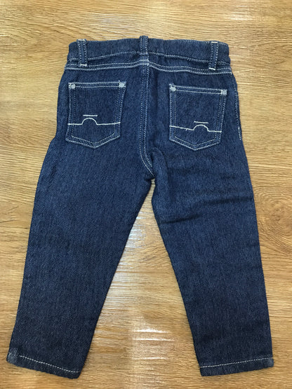 Pantalone Maperò in jeans blu scuro cpn taschine sul davanti e sul retro