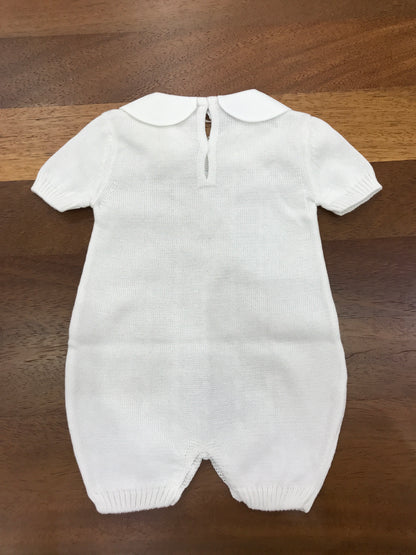 Pagliaccetto Baby Lord mezza manica con lavorazione di trecce sul davanti